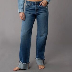 American Eagle Stovepipe Cuffed Jeans
